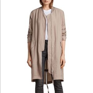 All Saints Elio bomber parka dusty pink US 8